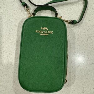Coach green cross body bag